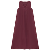 Kix Wine V Detail Maxi Dress