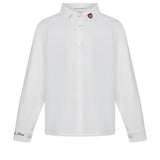 Parni White Elegant Embroidered Shirt