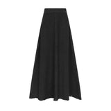 Parni Black Denim Frayed Hem Skirt