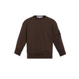 Parni Brown Pocket Sleeve Sweatshirt