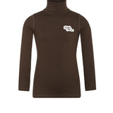 Parni Brown Solid Turtleneck