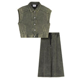Kix Lime Washed Denim Set