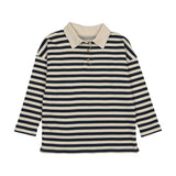 Kin and Kin Midnight Blue Striped Polo Sweatshirt