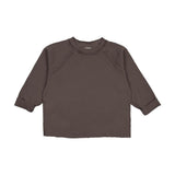 Kin and Kin Chestnut Raglan Raw Edge Sweatshirt