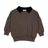 Kin and Kin Chestnut Contrast Collar Sweatshirt
