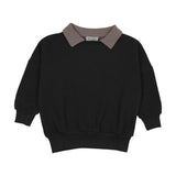 Kin and Kin Black Contrast Collar Sweatshirt