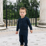 Sweet Threads Navy Kian Romper