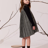 Klai Grey Pleat Houndstooth Jumper
