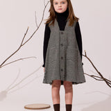 Klai Grey Pleat Houndstooth Jumper