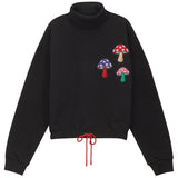 Kix Black Mushroom Turtleneck Sweatshirt