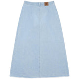 Kix Light Blue Fringed Hem Pleated Skirt