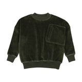 Kin Kin Smokey Olive Velour Sweatshirt