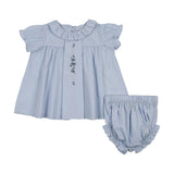 Kin Kin Light Blue Embroidered Set
