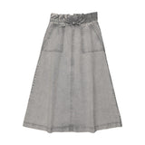 Kin Kin Light Blue Denim Maxi Skirt
