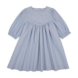 Kin Kin Light Blue Stitched Down Collar Dress