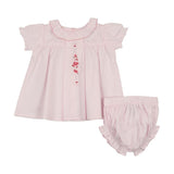 Kin Kin Light Pink Embroidered Set