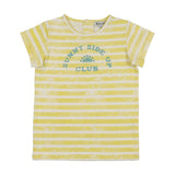 Kin Kin Neon Yellow Stripes Short Sleeve T Shirt