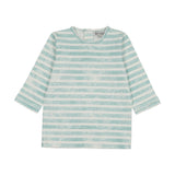 Kin Kin Soft Blue Stripes 3/4 Sleeve T Shirt