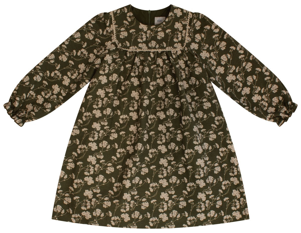 Kipp Green Floral Bib Dress