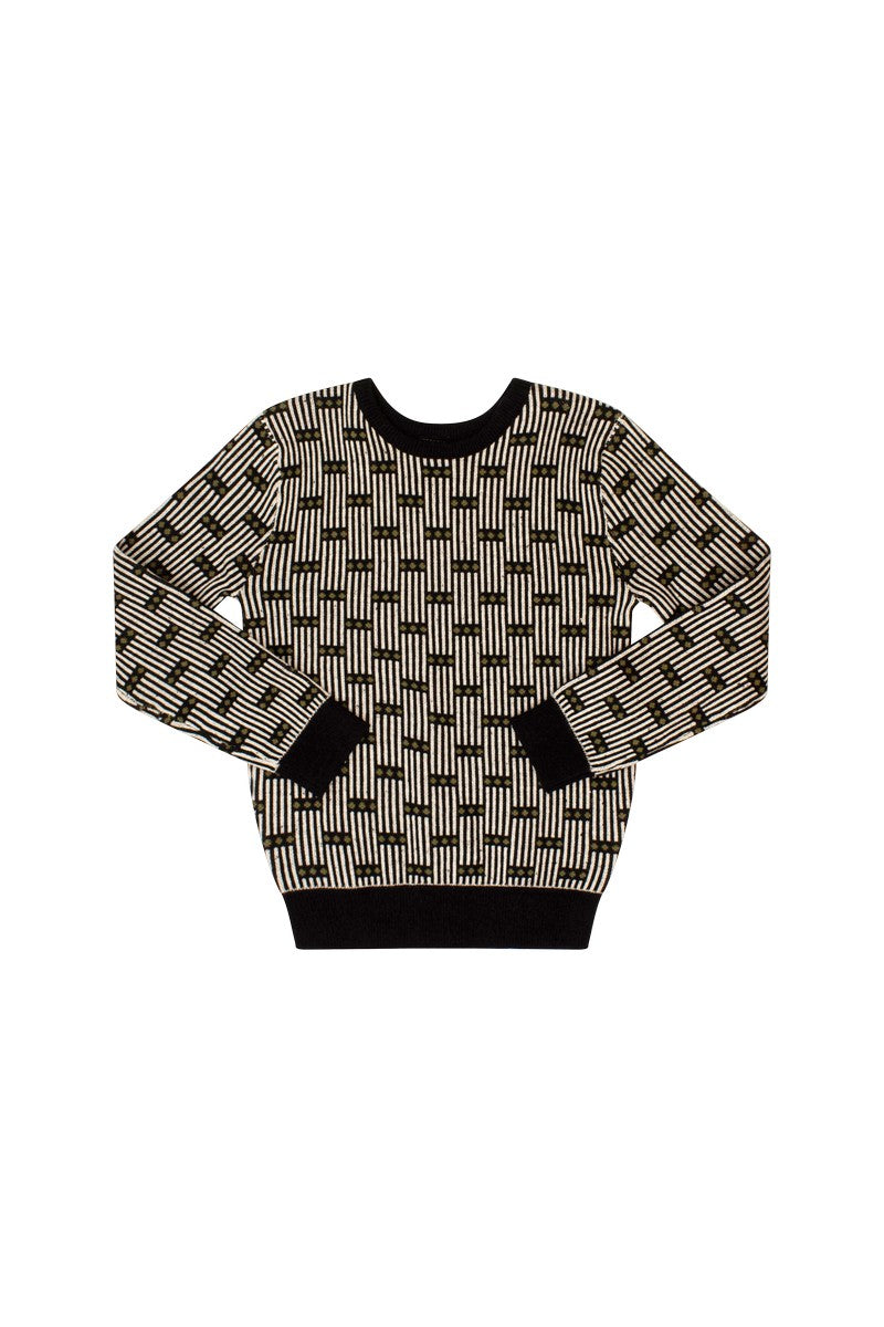 Kipp Olive Line Dot Sweater