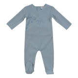 Kipp Blue Flutter Bow Footie