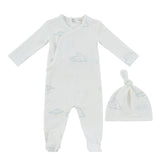 Kipp White Blue Starlight Wrap Footie + Hat