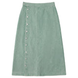 Kix Mint Side Button Down Skirt