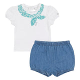 Kix Denim Baby Girl Paisley Detail Set