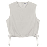 Kix Grey Cropped Side Ties Vest