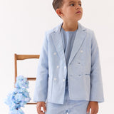 Klai Blue Herringbone Blazer