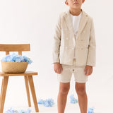 Klai Natural Herringbone Blazer