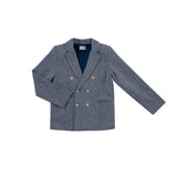 Klai Navy Herringbone Blazer