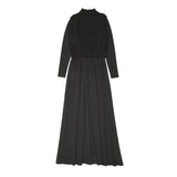 Urban Edge Black Knit Combo Robe