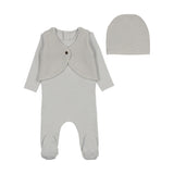 Bee & Dee London Fog Knit Applique Footie Set