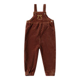 Limited Edition Brick Embroidered Bow Overalls