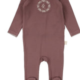 Lil Legs Dusty Plum Emblem Footie