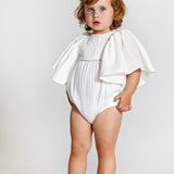 Nueces Ivory Embroidered Voile Sun Romper