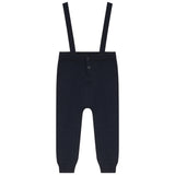 Mann Navy Knit Overalls