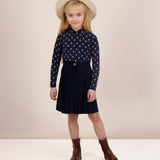Analogie Navy Corduroy Skirt