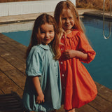 Jouet Blue Button Down Bubble Dress