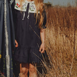 Jouet Navy Square Bib Collar Dress
