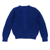 Motu True Blue Blaise Center Cable Sweater
