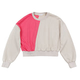 Luna Mae Bubble Gum Iris Two Tone Sweatershirt