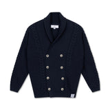 LRDM Navy Double Breasted Alain Cardigan