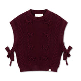 LRDM Burgundy Bow Elise Vest