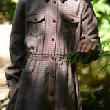 LRDM Brown Houndstooth Isabella Dress