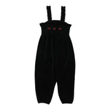 Lil Legs Black Velour Smocked Romper