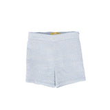 Le Bourdon Light Blue Textured Shorts