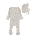 Bee & Dee Pink Lemon Print Footie Set