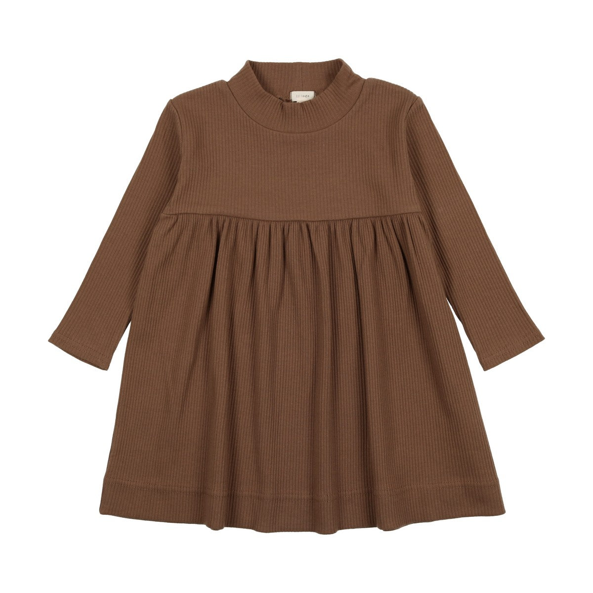 Lil Legs Camel Rib Mockneck Dress